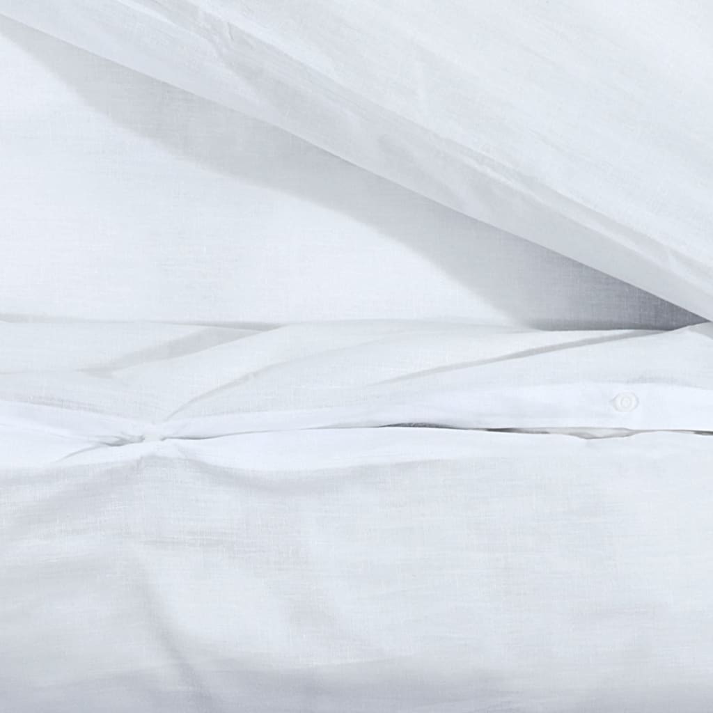 vidaXL voodipesukomplekt, valge, 240x220 cm, kerge, mikrofiiber