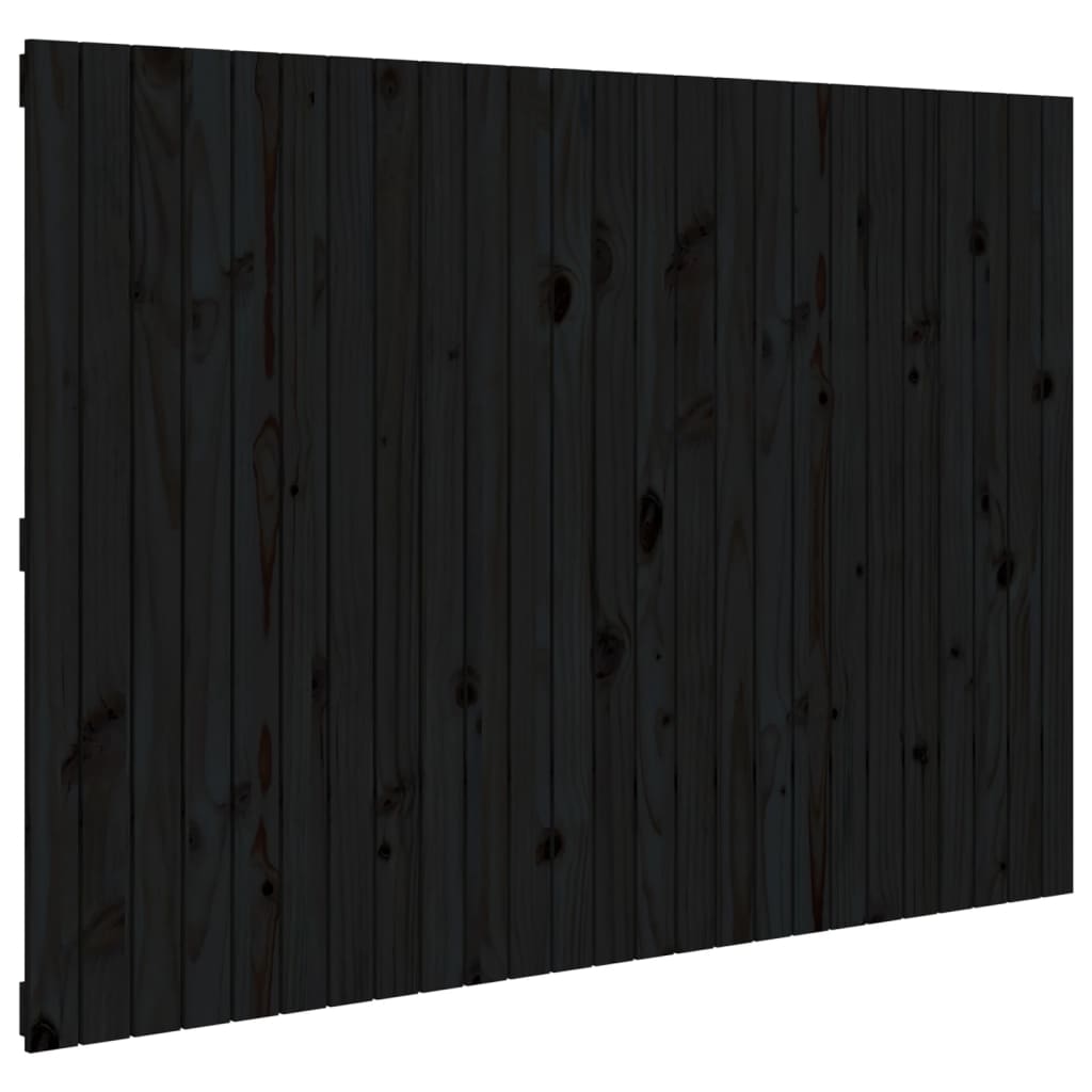 vidaXL seinale kinnitatav voodipeats, must, 159,5x3x110 cm, männipuit