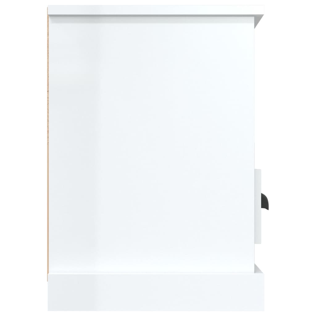 vidaXL telerikapp, kõrgläikega valge, 100 x 35 x 50 cm, tehispuit