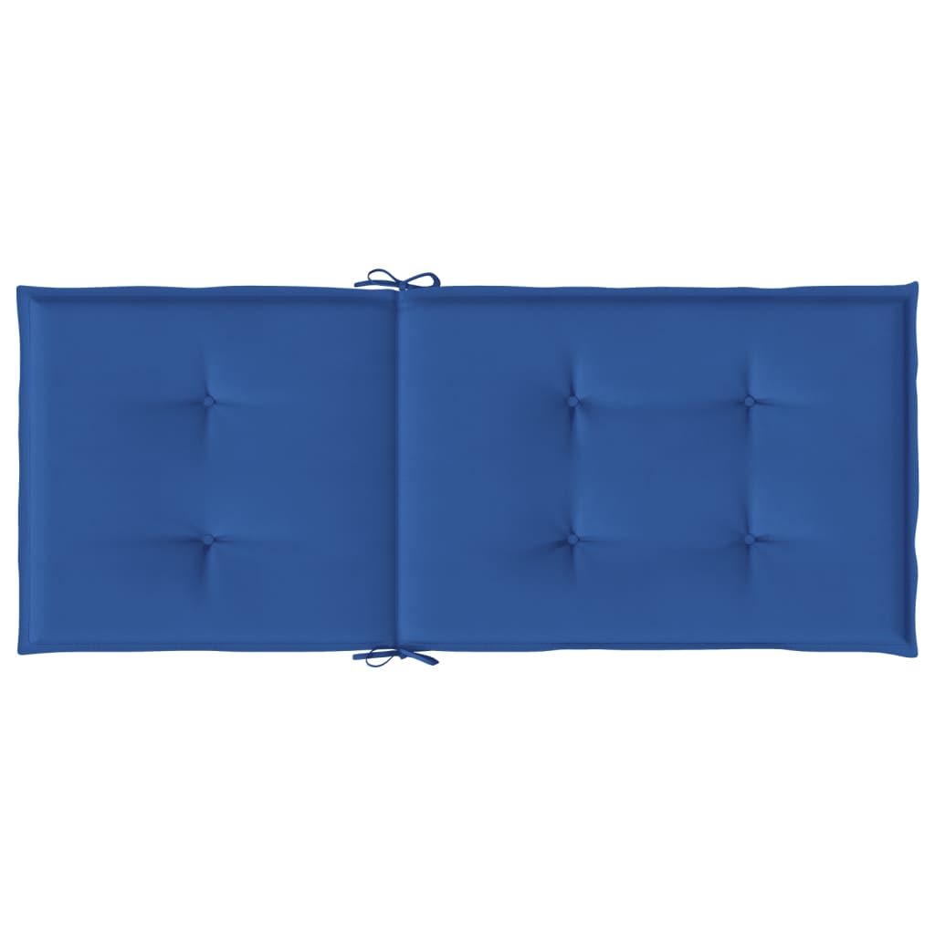 vidaXL kõrge seljatoega toolipadjad 6 tk, sinine, 120x50x3 cm, kangas