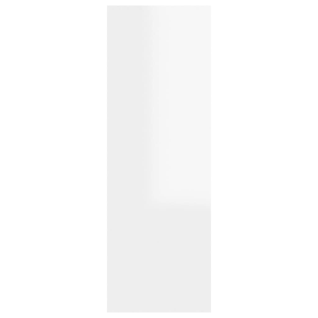 vidaXL telerikapp, kõrgläikega valge, 30,5 x 30 x 90, puitlaastplaat