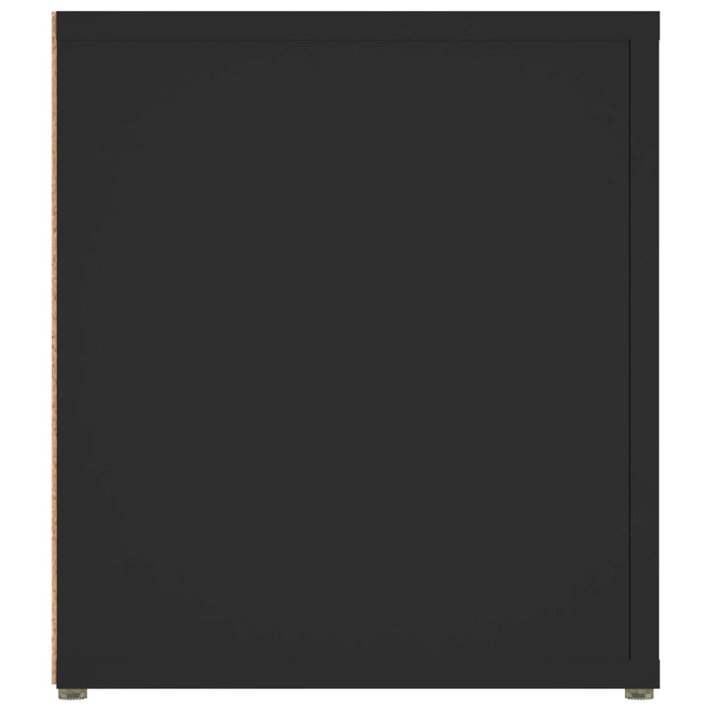 vidaXL telerikapp, must, 80 x 31,5 x 36 cm, tehispuit