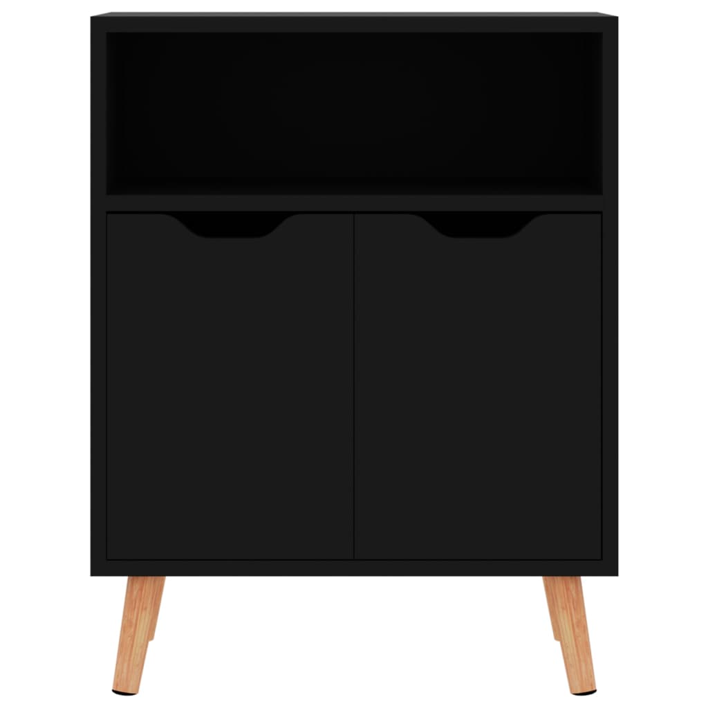 vidaXL puhvetkapp, kõrgläikega must, 60x30x72 cm, tehispuit