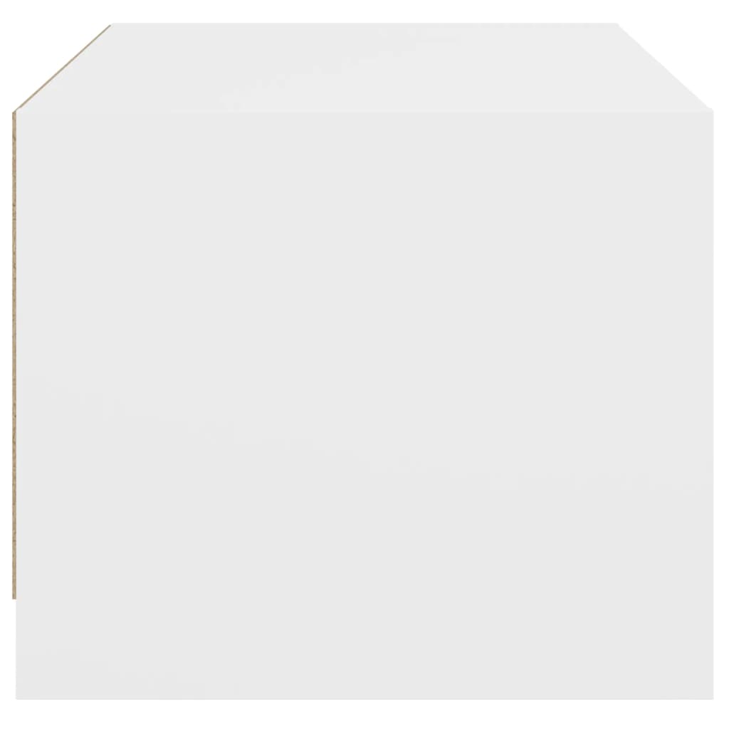 vidaXL kohvilaud klaasustega, valge, 68 x 50 x 42 cm