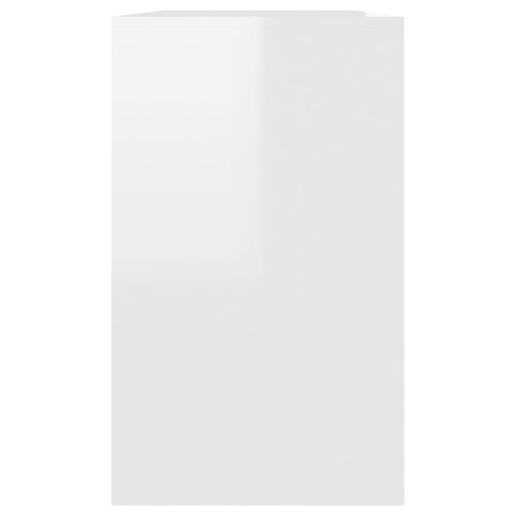 vidaXL puhvetkapp, kõrgläikega valge, 120 x 41 x 75 cm, puitlaastplaat