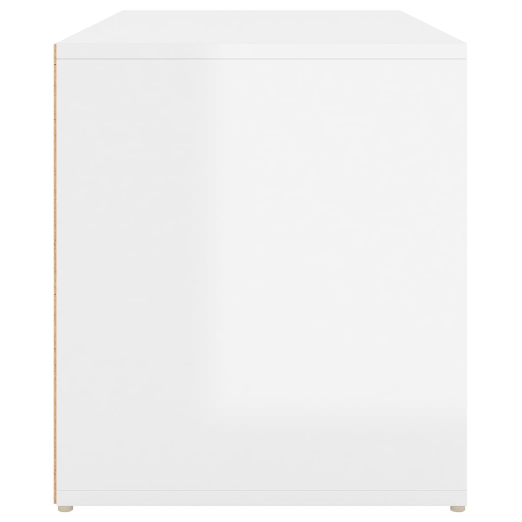 vidaXL esikupink 80 x 40 x 45 cm, kõrgläikega valge, puitlaastplaat