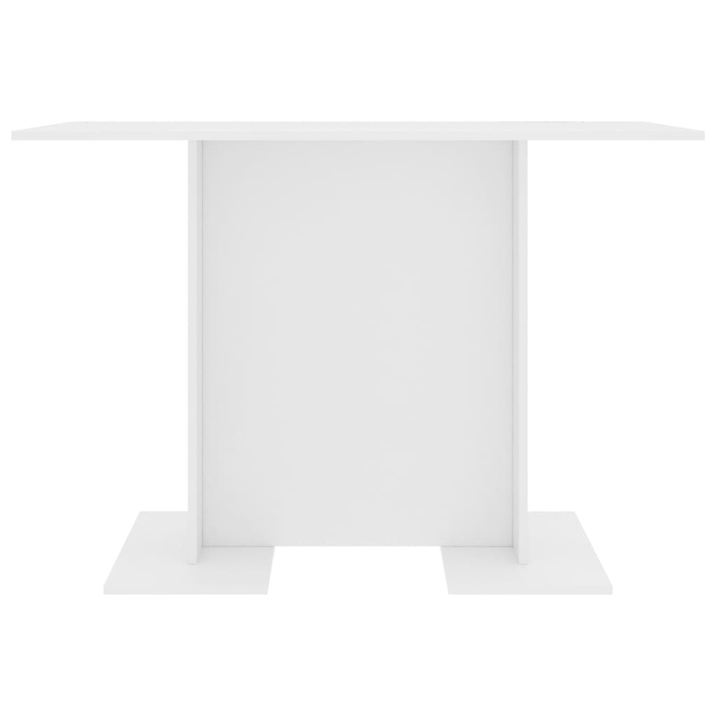vidaXL söögilaud, valge 110 x 60 x 75 cm puitlaastplaat