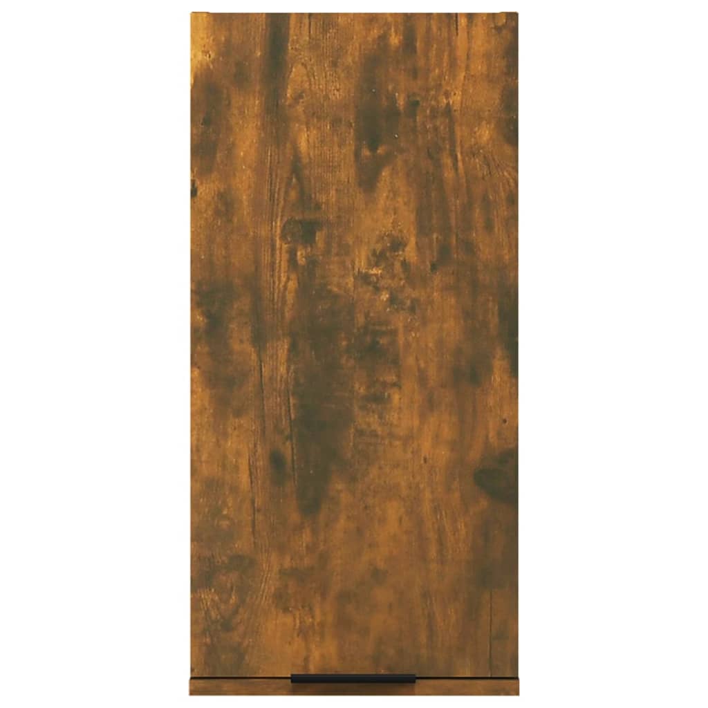 vidaXL seinale kinnitatav vannitoakapp, suitsutatud tamm, 32x20x67 cm