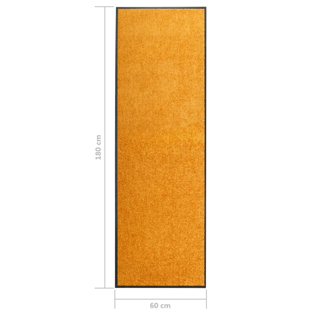 vidaXL uksematt pestav, oranž, 60 x 180 cm