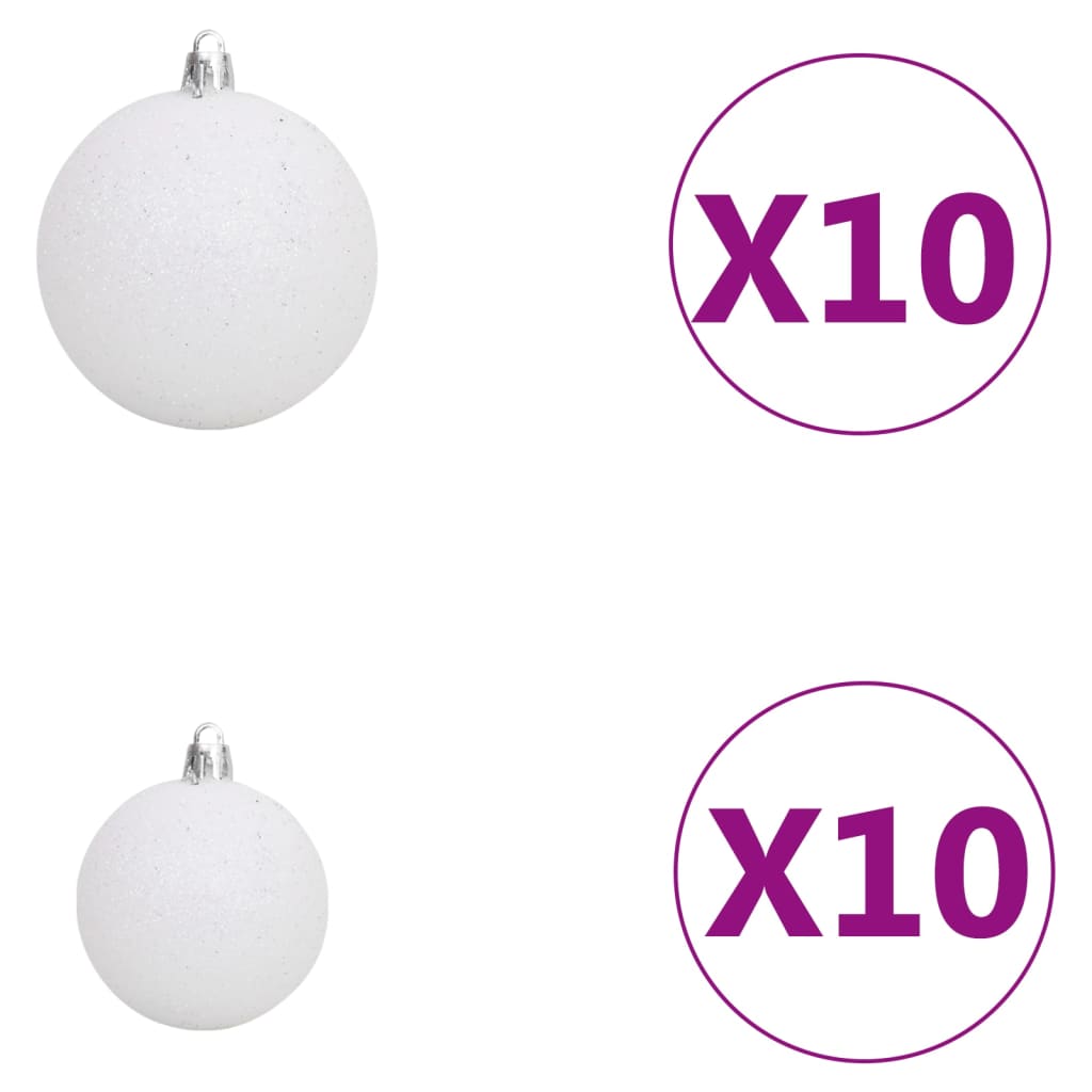 vidaXL kunstkuusk 300 LEDi ja jõulukuulidega, 180 cm