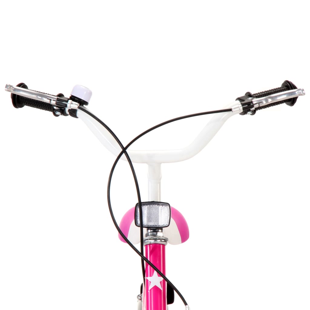vidaXL laste jalgratas 16'', must ja roosa