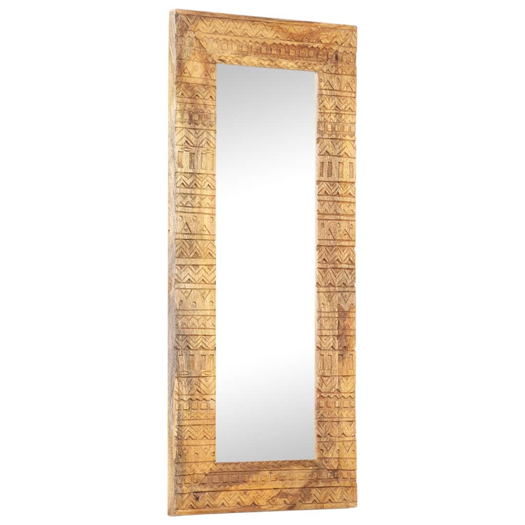 vidaXL, käsitsi nikerdatud peegel, 110x50x2,5 cm, mangopuit
