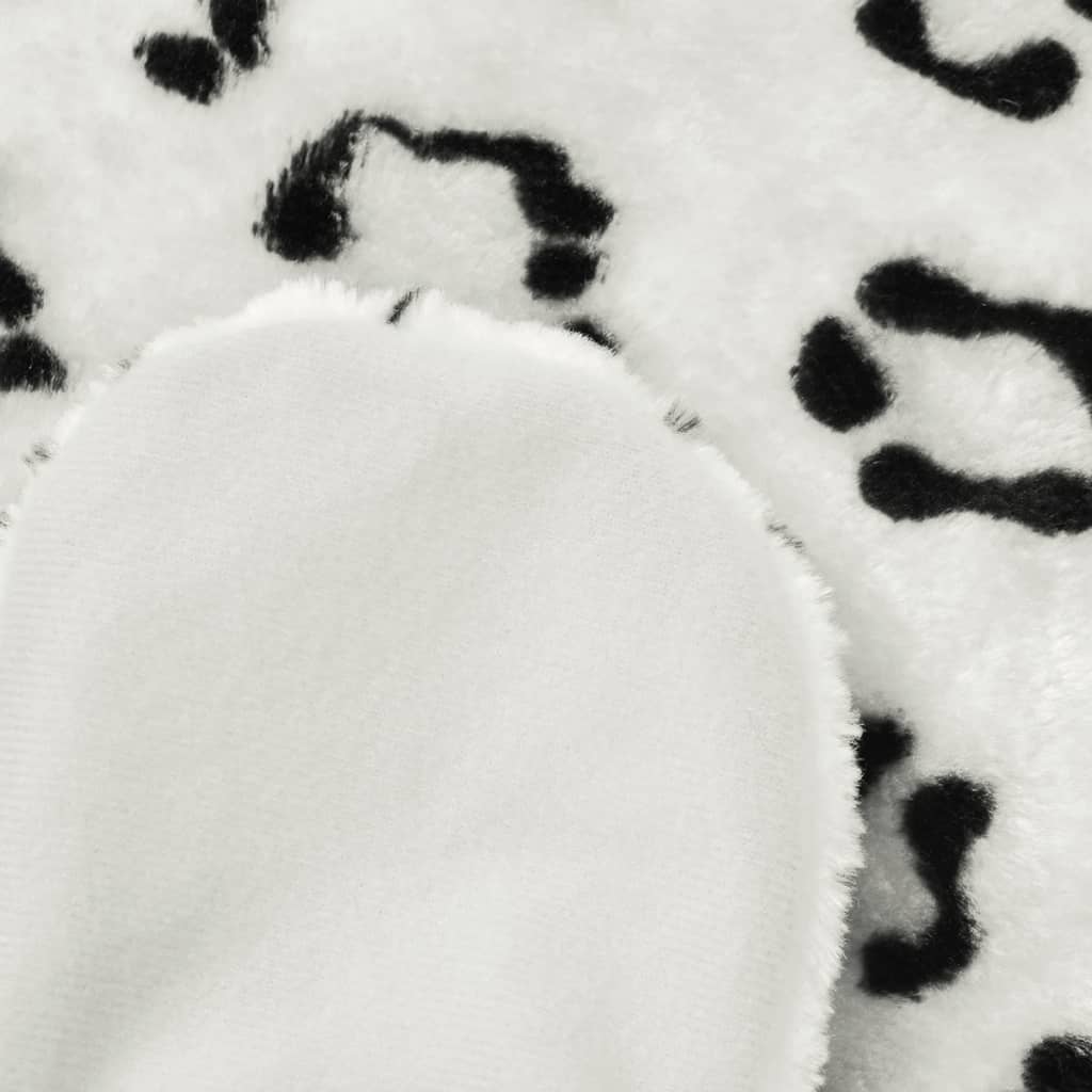 vidaXL leopardikujuline vaip, plüüs 139 cm valge